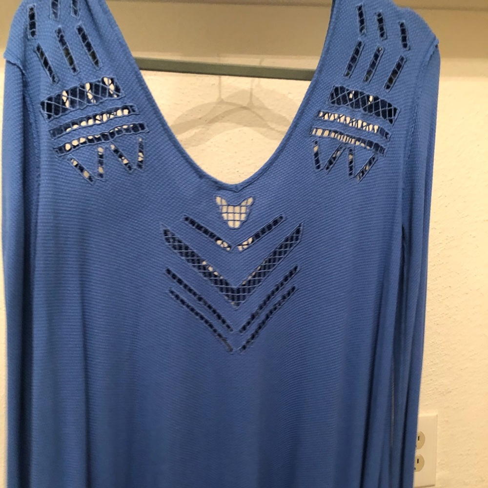 We The Free People cut out long sleeve top